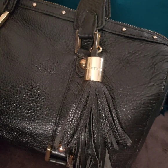 Authentic Juicy Couture L.A - Black Full Grain Deveo Soft Leather Hand Bag 👜 - Picture 5 of 7